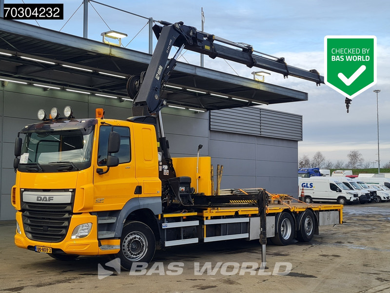 DAF CF 410 CF 6X2 HIAB 244EP-4 HIPRO Crane Kran Lift +Steering Axle Automatic Euro 6 - Dropside/ Flatbed truck, Crane truck: picture 1 DAF CF 410 CF 6X2 HIAB 244EP-4 HIPRO Crane Kran Lift +Steering Axle Automatic Euro 6 - Dropside/ Flatbed truck, Crane truck: picture 1