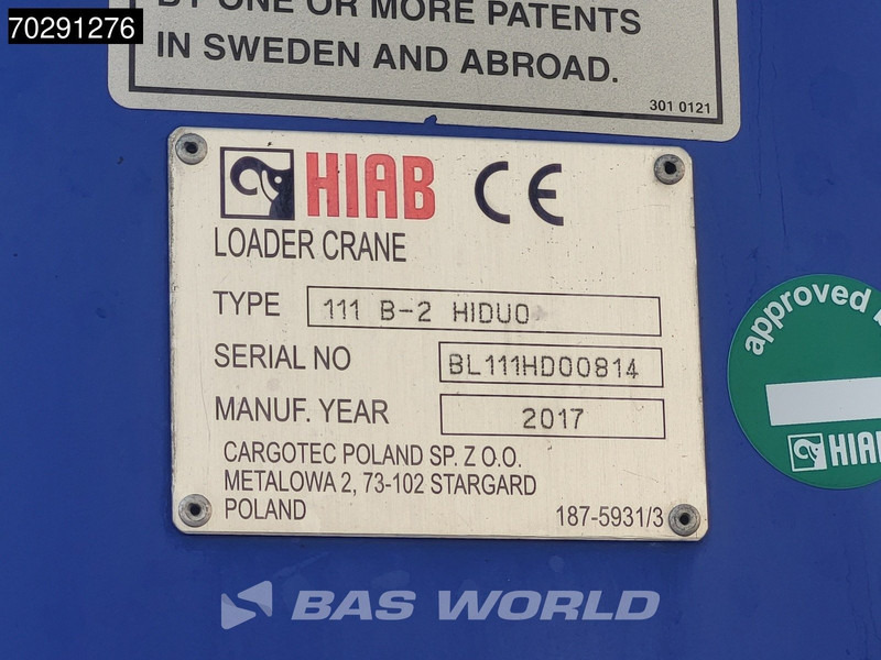 Dropside/ Flatbed truck, Crane truck DAF LF 260 LF 4X2 HIAB 111 B-2 Hiduo Crane Automatic ACC Euro 6: picture 19