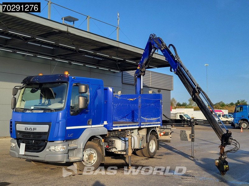 Dropside/ Flatbed truck, Crane truck DAF LF 260 LF 4X2 HIAB 111 B-2 Hiduo Crane Automatic ACC Euro 6: picture 6