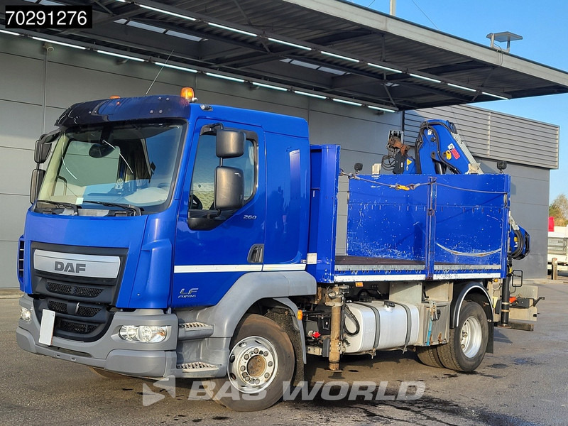 Dropside/ Flatbed truck, Crane truck DAF LF 260 LF 4X2 HIAB 111 B-2 Hiduo Crane Automatic ACC Euro 6: picture 9