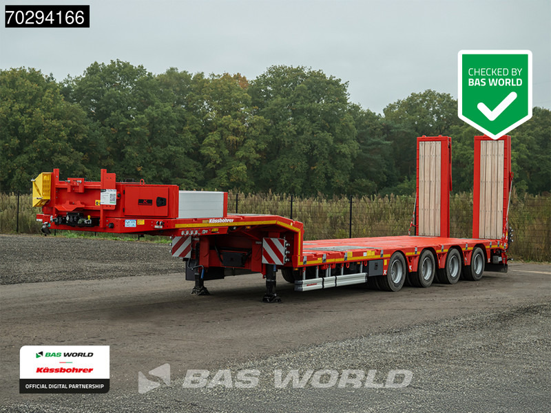 Kässbohrer LB4E 3 axles Extendable Ramps 1x Lift 3x Steering Axle - Low loader semi-trailer: picture 1 Kässbohrer LB4E 3 axles Extendable Ramps 1x Lift 3x Steering Axle - Low loader semi-trailer: picture 1