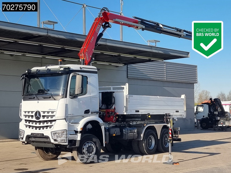 Mercedes-Benz Arocs 3348 6X6 Full Steel Retarder Fassi 25T/M Crane Kran Euro 6 - Tipper, Crane truck: picture 1 Mercedes-Benz Arocs 3348 6X6 Full Steel Retarder Fassi 25T/M Crane Kran Euro 6 - Tipper, Crane truck: picture 1