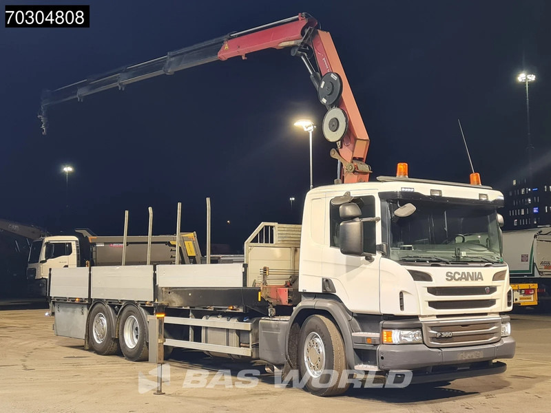 Scania P360 P 6X2 HMF 1820-K4 Kran Crane Lift+Steering Axle Air Suspension Euro 6 - Dropside/ Flatbed truck, Crane truck: picture 3 Scania P360 P 6X2 HMF 1820-K4 Kran Crane Lift+Steering Axle Air Suspension Euro 6 - Dropside/ Flatbed truck, Crane truck: picture 3
