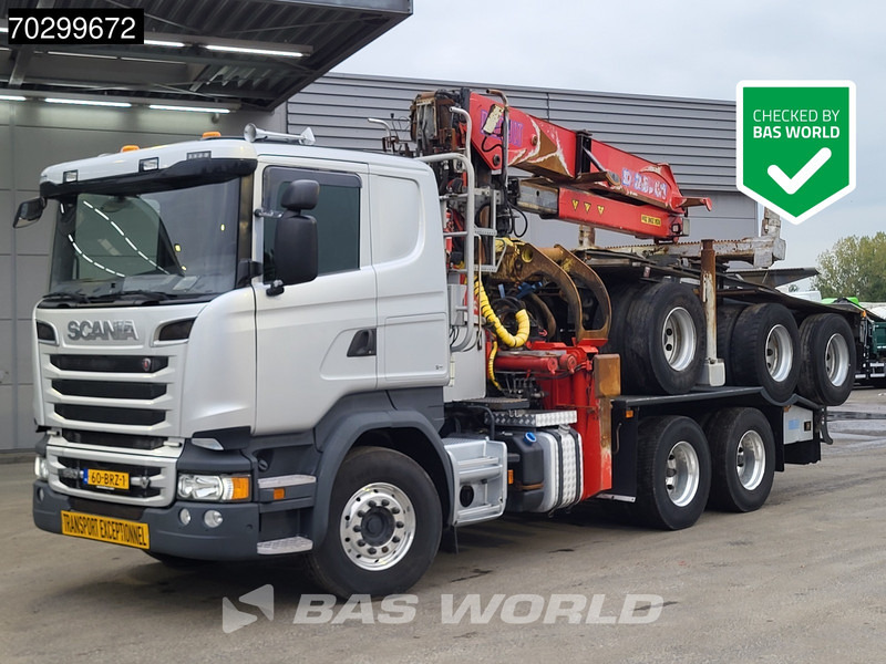 Scania R580 R 6X4 NL-Truck Diebolt D28.81 Kran Crane Holztransport + Dolly Retarder Euro 6 - Timber truck, Crane truck: picture 1 Scania R580 R 6X4 NL-Truck Diebolt D28.81 Kran Crane Holztransport + Dolly Retarder Euro 6 - Timber truck, Crane truck: picture 1