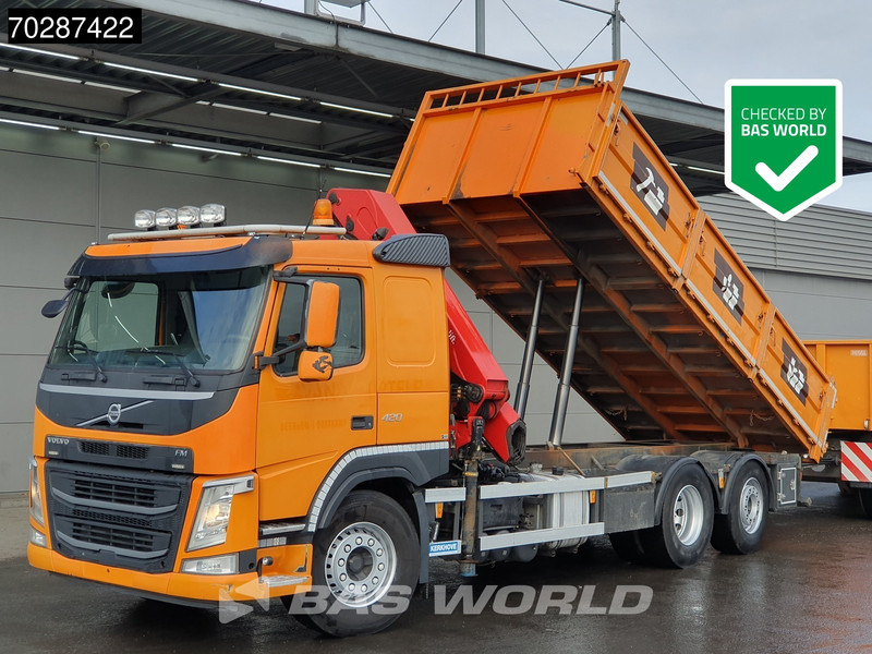 Volvo FM 420 6X2 HMF 2120 K 4 Crane Lift+lenkasche Euro 6 - Tipper, Crane truck: picture 1 Volvo FM 420 6X2 HMF 2120 K 4 Crane Lift+lenkasche Euro 6 - Tipper, Crane truck: picture 1