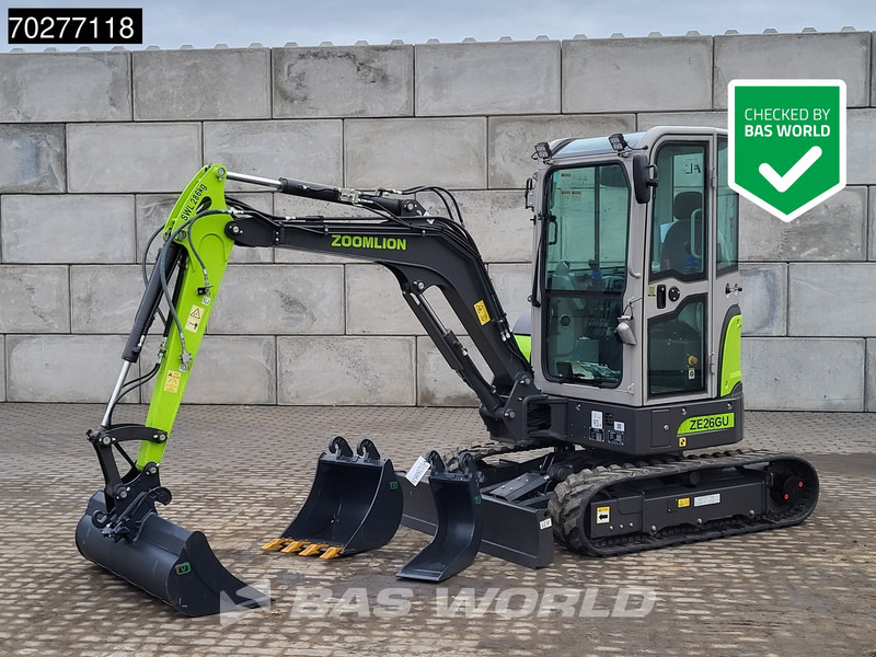 Zoomlion ZE26 GU FACTORY WARRANTY - CW/3 BUCKETS - CE CERTIFIED - Mini excavator: picture 1 Zoomlion ZE26 GU FACTORY WARRANTY - CW/3 BUCKETS - CE CERTIFIED - Mini excavator: picture 1