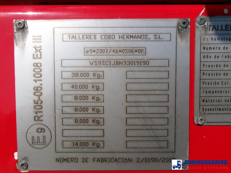 Tank semi-trailer COBO Bitumen tank inox 34 m3 / 1 comp: picture 14