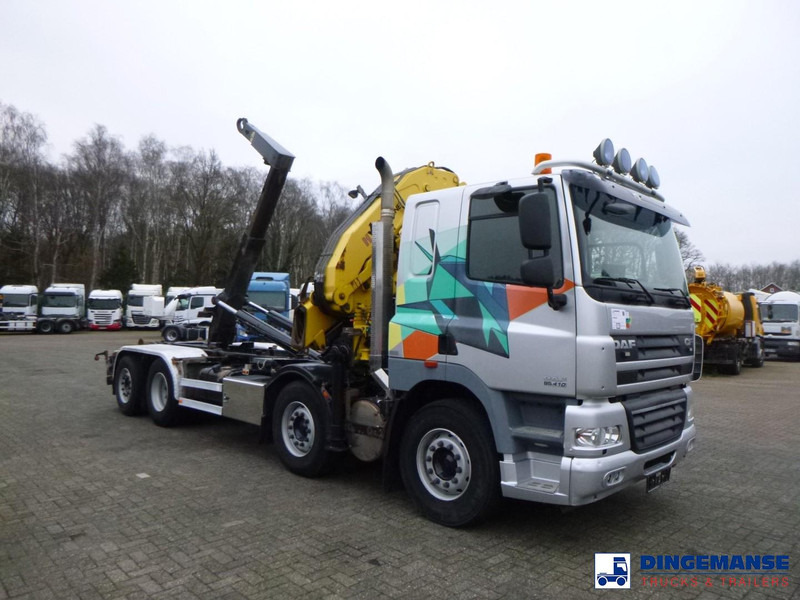 DAF CF 85.410 8x2 Hyva container hook + crane - Crane truck: picture 2 DAF CF 85.410 8x2 Hyva container hook + crane - Crane truck: picture 2
