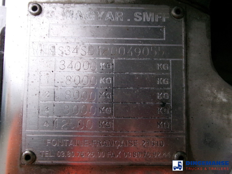 Tank semi-trailer Magyar Bitumen / heavy oil tank inox 30.5 m3 / 1 comp + pump / ADR 03-01-2024: picture 20