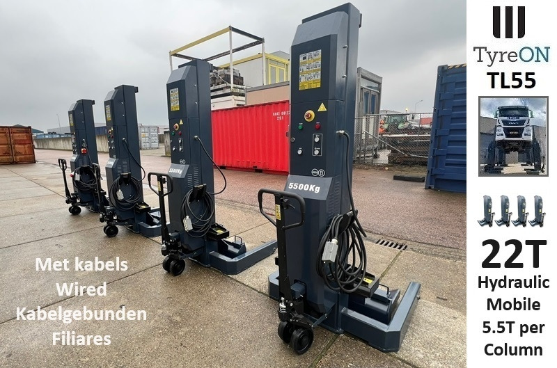 TL55-4 22T mobile truck lifts - wired - 400V - performance 3,0 kW per column - large display - liftig time <= 75 s - Workshop equipment: picture 1 TL55-4 22T mobile truck lifts - wired - 400V - performance 3,0 kW per column - large display - liftig time <= 75 s - Workshop equipment: picture 1