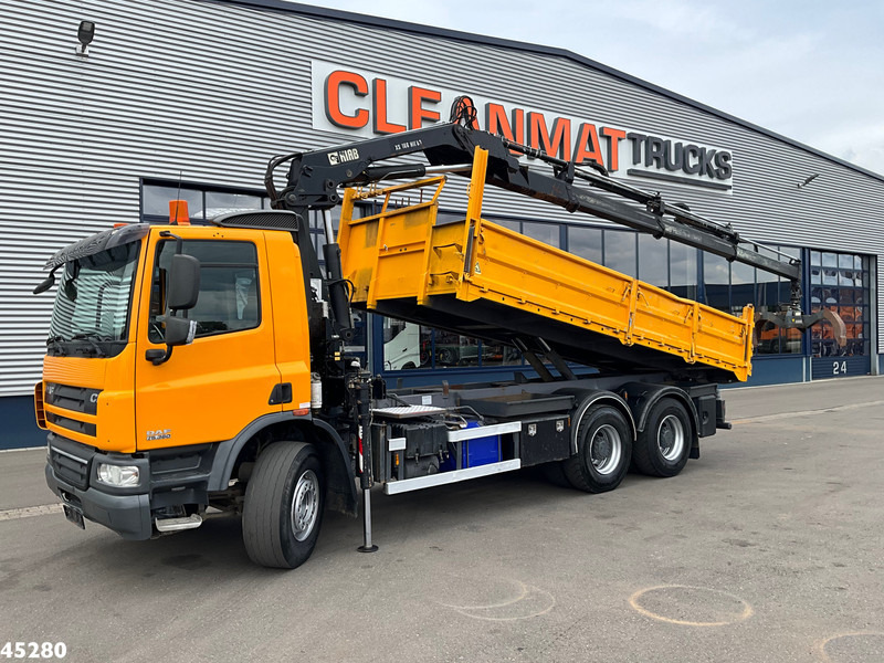 DAF FAT 75 CF 340 6x4 Manual Full steel Hiab 16 Tonmeter laadkraan - Tipper, Crane truck: picture 1 DAF FAT 75 CF 340 6x4 Manual Full steel Hiab 16 Tonmeter laadkraan - Tipper, Crane truck: picture 1
