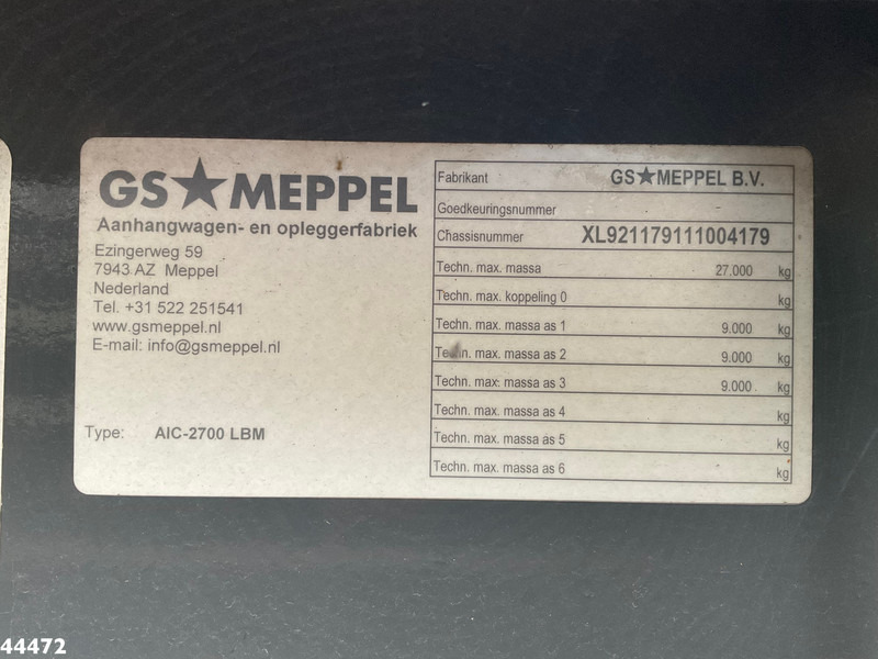 Container transporter/ Swap body trailer GS Meppel 3-assige container aanhangwagen: picture 13