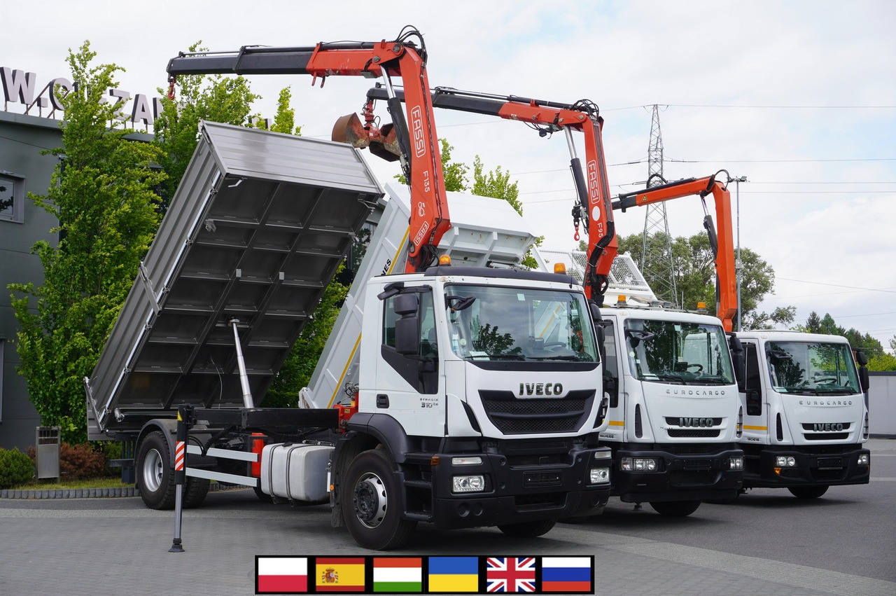 IVECO Stralis 310 E6 / NEW 3-sided tipper / Fassi F135 crane with remote control - Crane truck: picture 1 IVECO Stralis 310 E6 / NEW 3-sided tipper / Fassi F135 crane with remote control - Crane truck: picture 1
