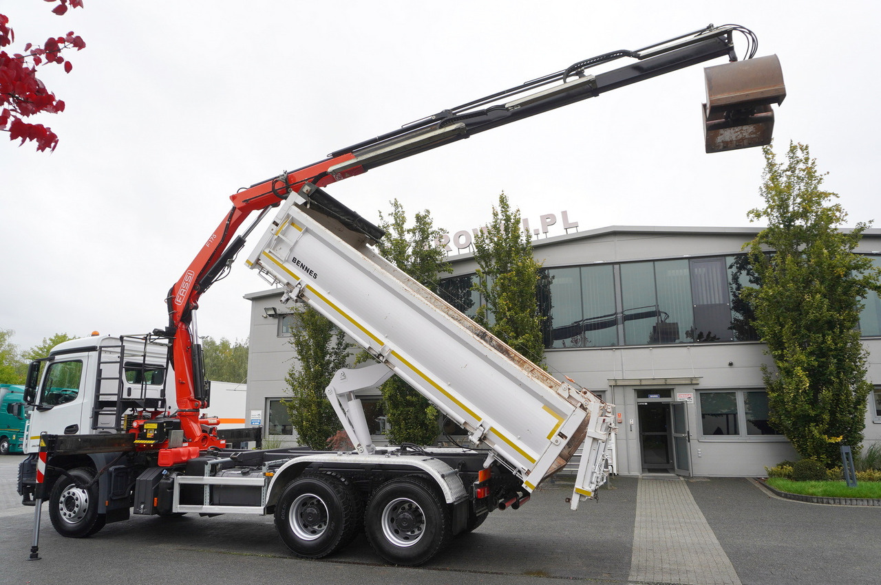 MERCEDES-BENZ Arocs 2636 6x4 / Fassi F175 / 7.7 t / 10 m / 2-side tipper / Bortmatic - Crane truck: picture 3 MERCEDES-BENZ Arocs 2636 6x4 / Fassi F175 / 7.7 t / 10 m / 2-side tipper / Bortmatic - Crane truck: picture 3