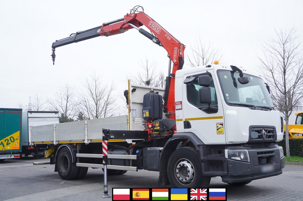 RENAULT C280 DTI 8 / FASSI crane 5.6 T / 560 MTH / range 8 m / Flatbed 15 EPAL - Dropside/ Flatbed truck, Crane truck: picture 1 RENAULT C280 DTI 8 / FASSI crane 5.6 T / 560 MTH / range 8 m / Flatbed 15 EPAL - Dropside/ Flatbed truck, Crane truck: picture 1