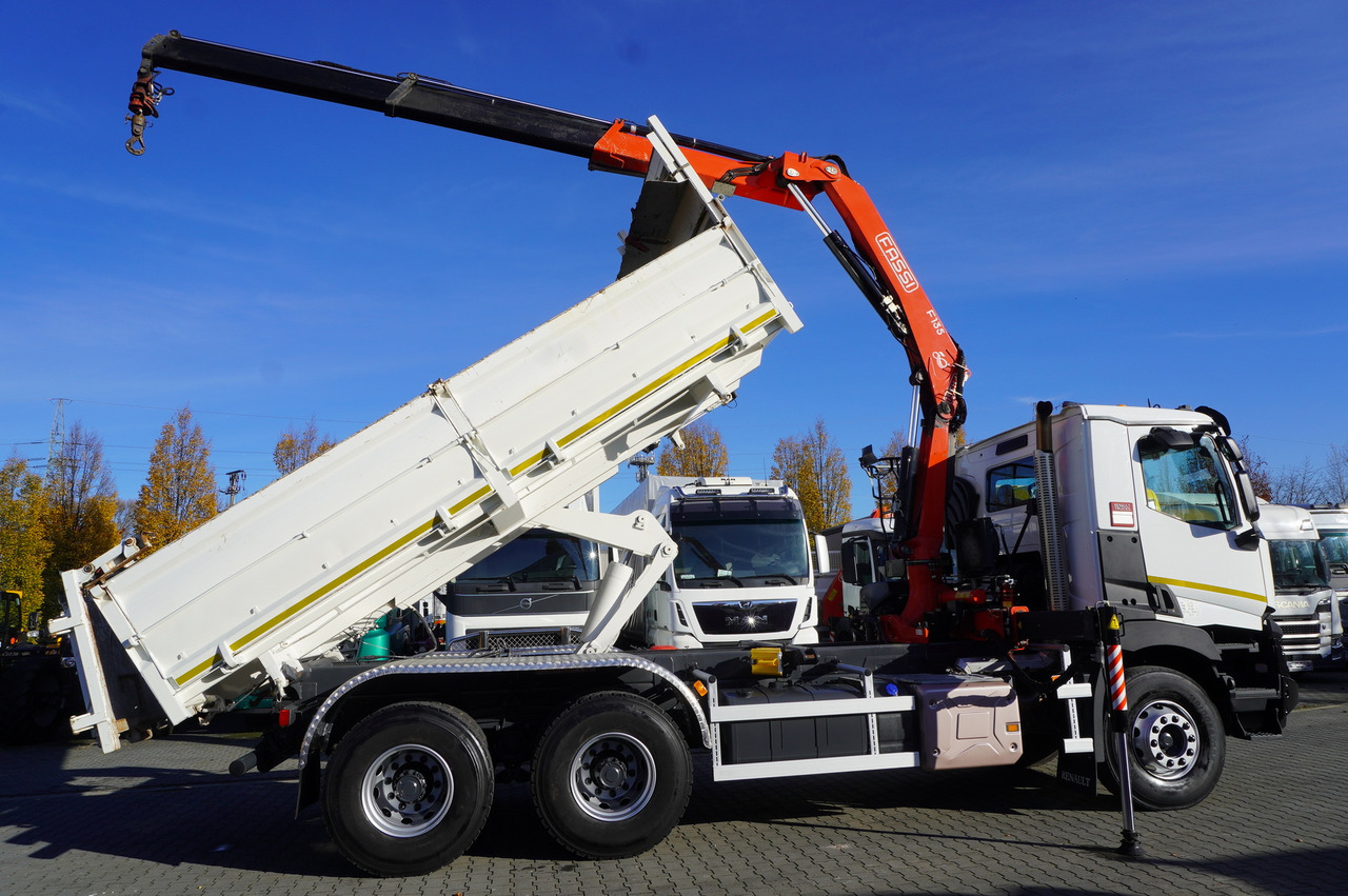 Tipper, Crane truck RENAULT C380 E6 6×4 / HDS Fassi F135 2700 MTH / Range 8 m / 5.6 t lifting capacity / 3-side tipper / Bortmatic: picture 9 Tipper, Crane truck RENAULT C380 E6 6×4 / HDS Fassi F135 2700 MTH / Range 8 m / 5.6 t lifting capacity / 3-side tipper / Bortmatic: picture 9