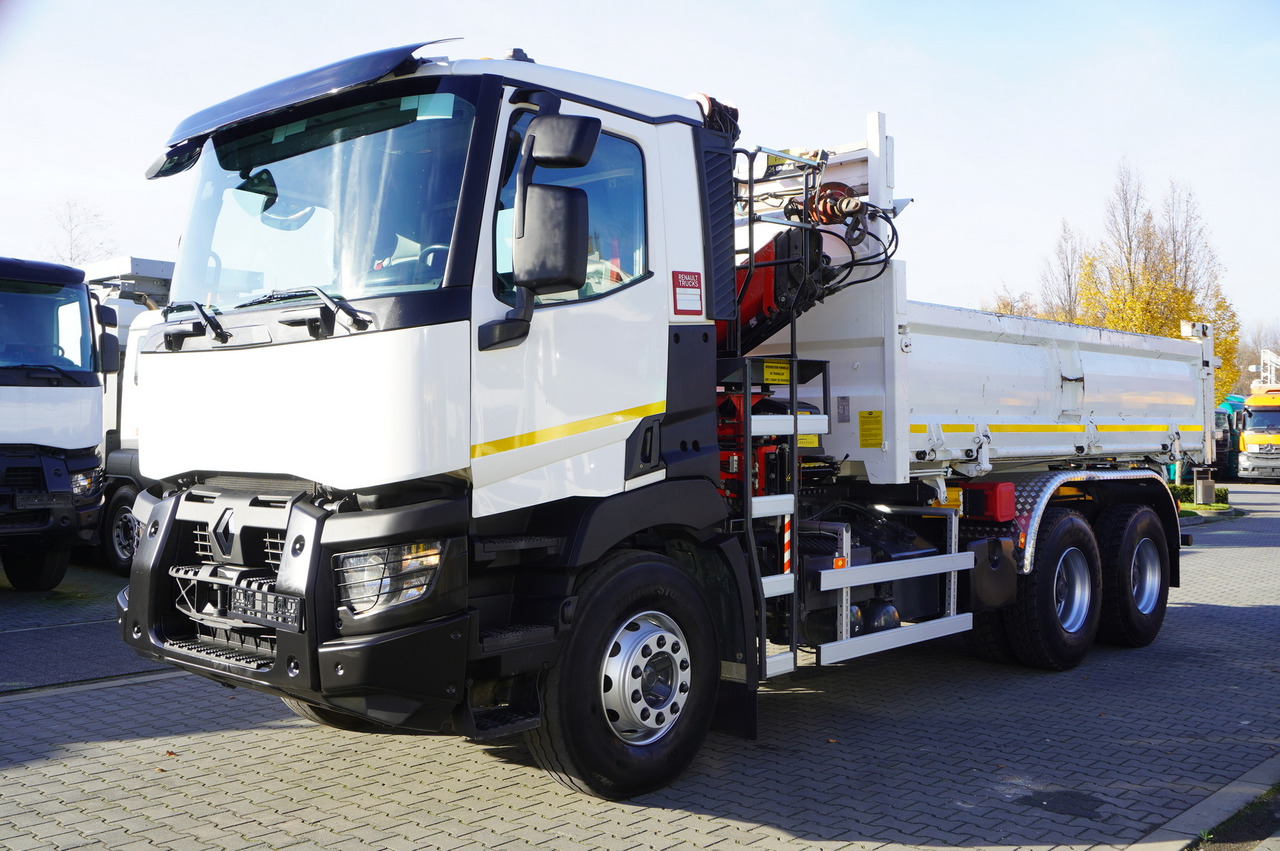 Tipper, Crane truck RENAULT C380 E6 6×4 / HDS Fassi F135 2700 MTH / Range 8 m / 5.6 t lifting capacity / 3-side tipper / Bortmatic: picture 6 Tipper, Crane truck RENAULT C380 E6 6×4 / HDS Fassi F135 2700 MTH / Range 8 m / 5.6 t lifting capacity / 3-side tipper / Bortmatic: picture 6