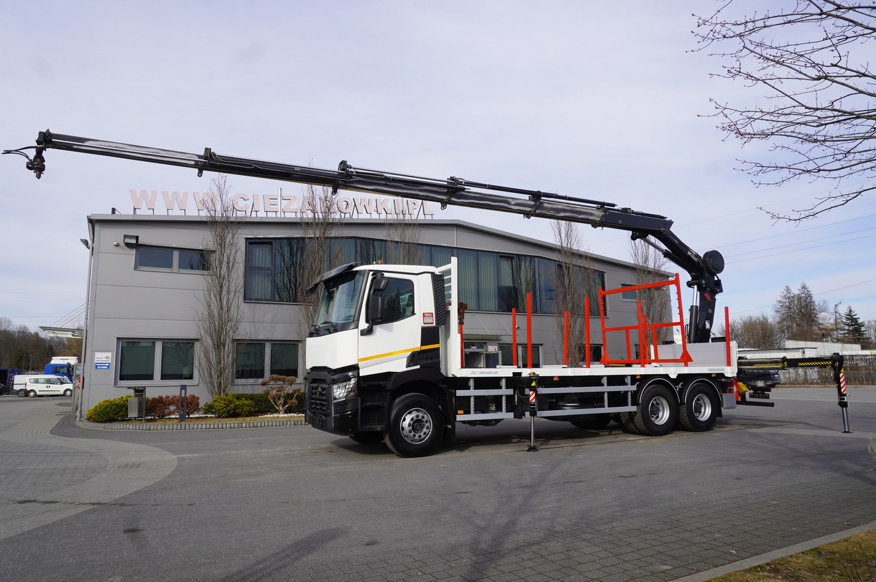 RENAULT C430 / HIAB 244 EP-5 HIDUO crane 8400 kg 15 m / Platform with stanchions - Crane truck: picture 5 RENAULT C430 / HIAB 244 EP-5 HIDUO crane 8400 kg 15 m / Platform with stanchions - Crane truck: picture 5