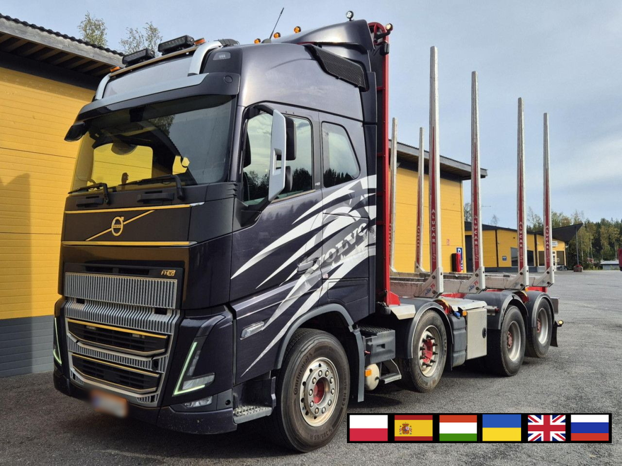VOLVO FH 750 8x4 / 2 lifted axles / timber truck - Crane truck: picture 1 VOLVO FH 750 8x4 / 2 lifted axles / timber truck - Crane truck: picture 1