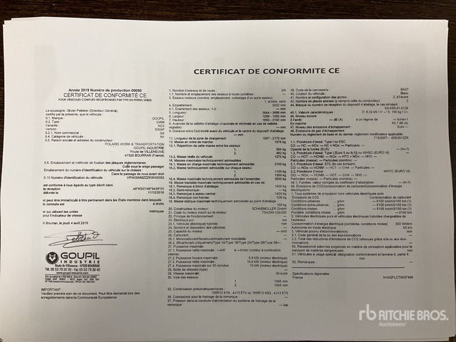 2019 Goupil G4M 4x2 Electric Utility Vehicle - Utility/ Special vehicle: picture 3 2019 Goupil G4M 4x2 Electric Utility Vehicle - Utility/ Special vehicle: picture 3