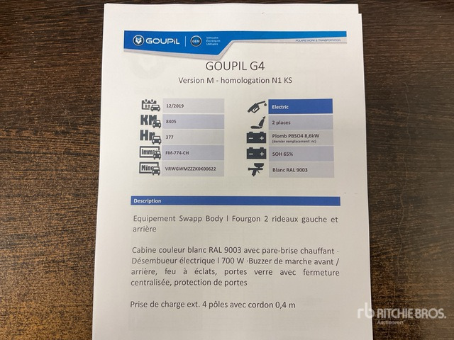 2019 Goupil G4M Electric Utility Vehicle - Utility/ Special vehicle: picture 3 2019 Goupil G4M Electric Utility Vehicle - Utility/ Special vehicle: picture 3
