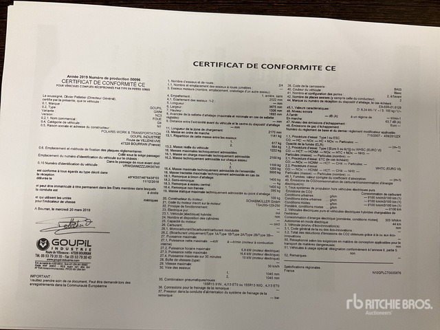 2019 Goupil G4M Electric Utility Vehicle - Utility/ Special vehicle: picture 2 2019 Goupil G4M Electric Utility Vehicle - Utility/ Special vehicle: picture 2