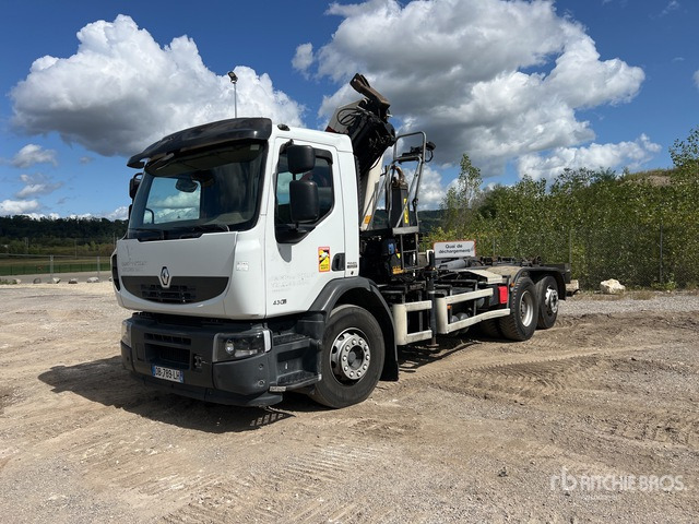 2013 Renault Premium Lander 430DXi 6x2 Camion Ampliroll Avec Grue ... Roll-Off Truck - Hook lift truck: picture 2 2013 Renault Premium Lander 430DXi 6x2 Camion Ampliroll Avec Grue ... Roll-Off Truck - Hook lift truck: picture 2
