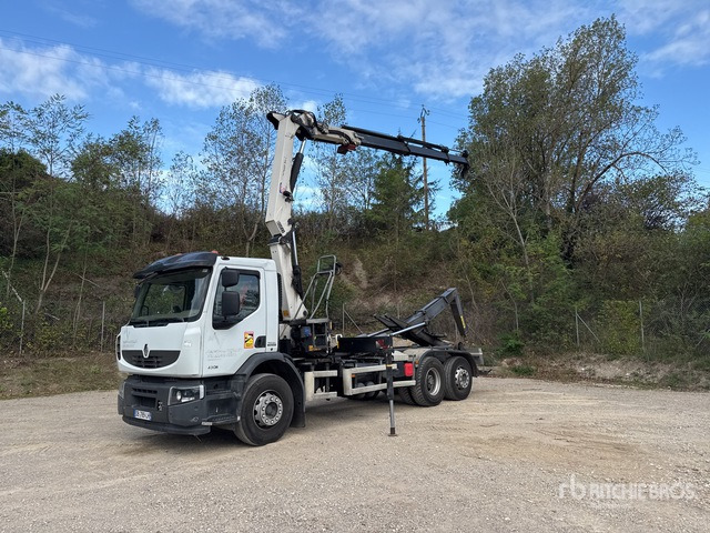 2013 Renault Premium Lander 430DXi 6x2 Camion Ampliroll Avec Grue ... Roll-Off Truck - Hook lift truck: picture 3 2013 Renault Premium Lander 430DXi 6x2 Camion Ampliroll Avec Grue ... Roll-Off Truck - Hook lift truck: picture 3