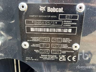 BOBCAT E27 Mini Pelle - Mini excavator: picture 5 BOBCAT E27 Mini Pelle - Mini excavator: picture 5