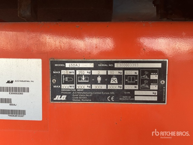 2016 JLG 450AJ 4WD Diesel Articulating Boom Lift - Articulated boom: picture 1 2016 JLG 450AJ 4WD Diesel Articulating Boom Lift - Articulated boom: picture 1