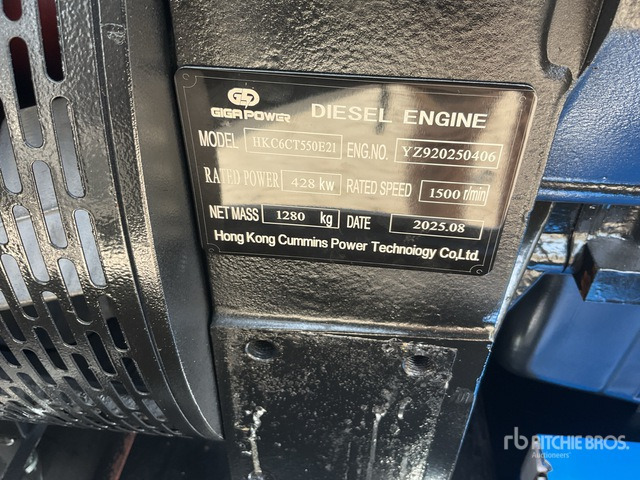 Generator set 2025 Giga Power LT-W400GF 500 kVA Skid-Mounted (Unused) Generator Set: picture 6