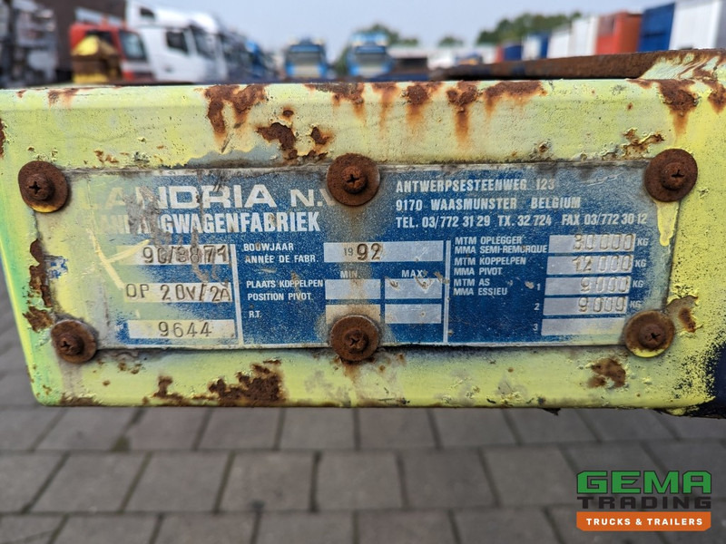 Container transporter/ Swap body semi-trailer Flandria OP 20V 2A 2-Assen ROR - DrumBrakes - Leaf Suspension - 20FT (O1871): picture 18