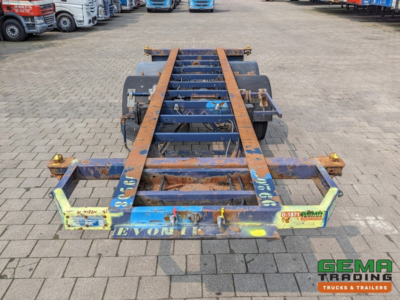 Container transporter/ Swap body semi-trailer Flandria OP 20V 2A 2-Assen ROR - DrumBrakes - Leaf Suspension - 20FT (O1871): picture 6