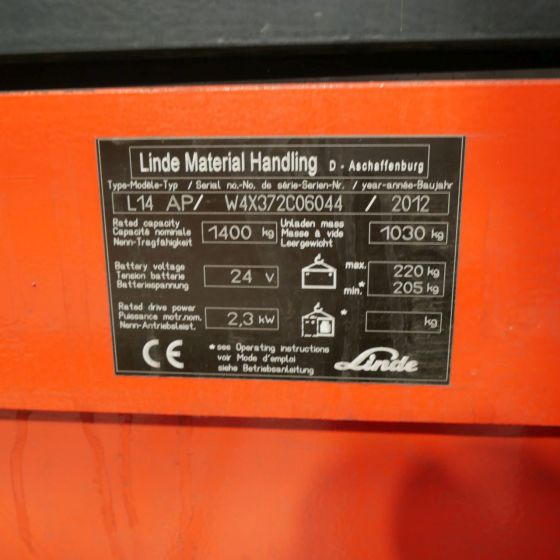 Stacker Linde L14AP (372): picture 8