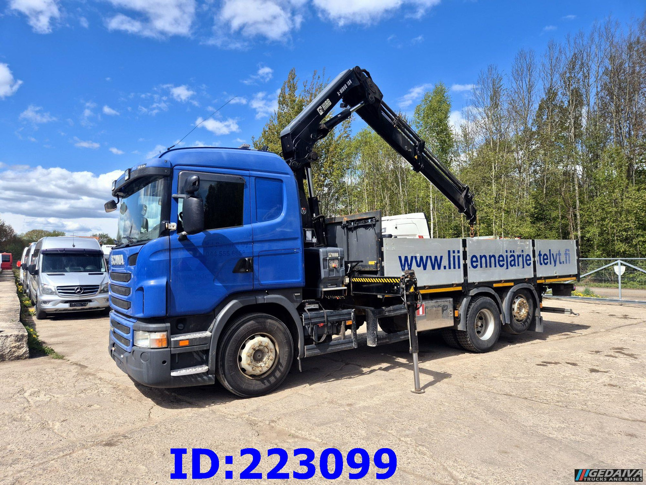 Dropside/ Flatbed truck SCANIA G440 6x2 +  Crane HIAB X-Hiduo 188: picture 1