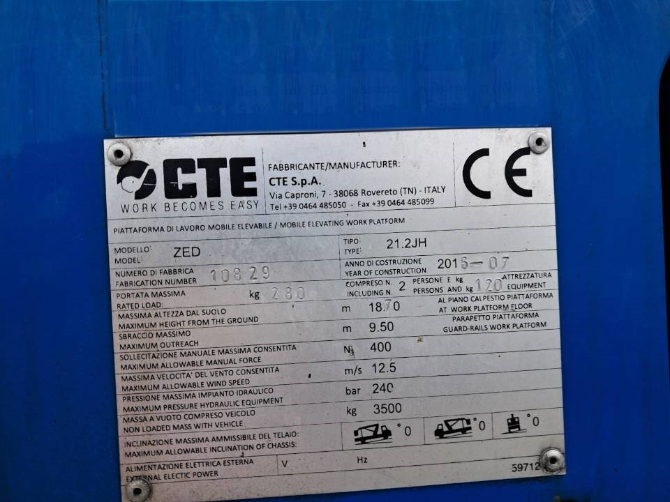 Truck mounted aerial platform CTE ZED 21.2 JH: picture 7