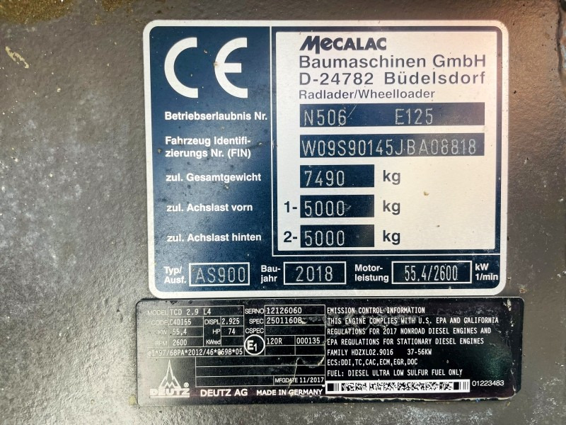 Mecalac AS900 (3791) - Wheel loader: picture 4 Mecalac AS900 (3791) - Wheel loader: picture 4