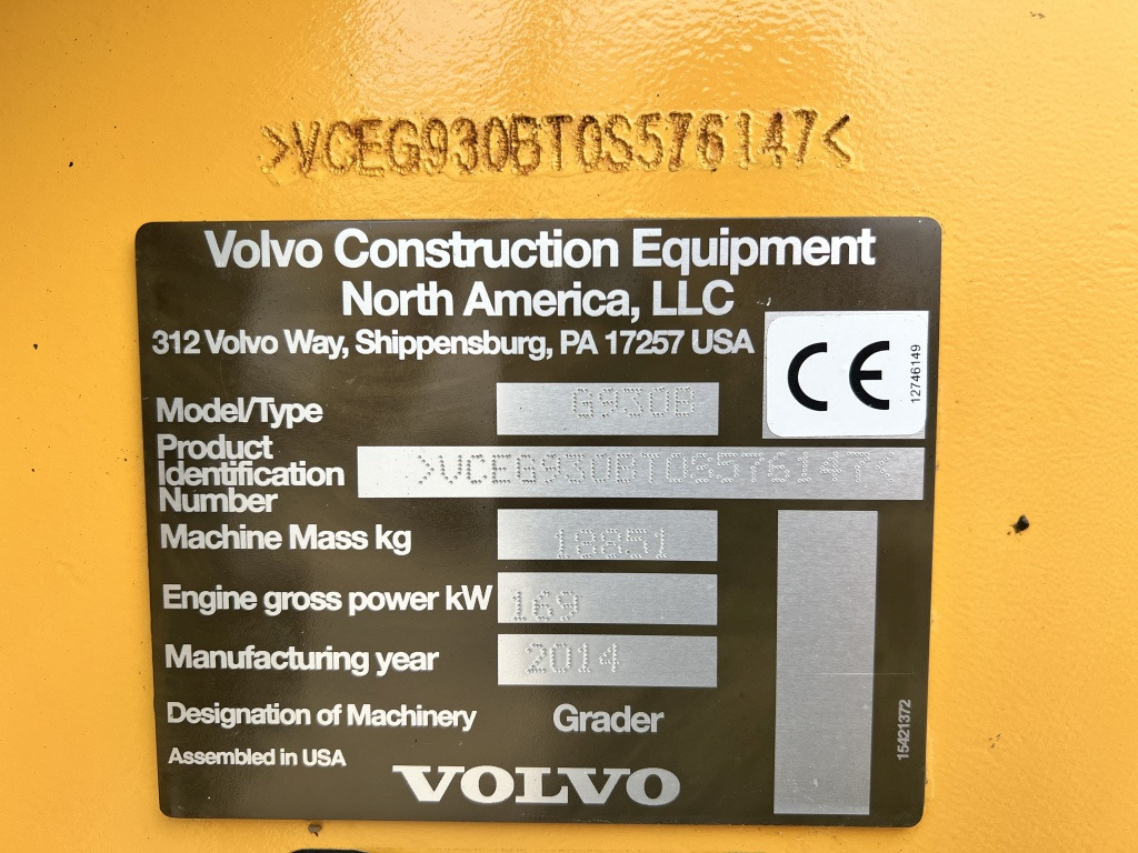 Grader Volvo G 930 B (111500): picture 9