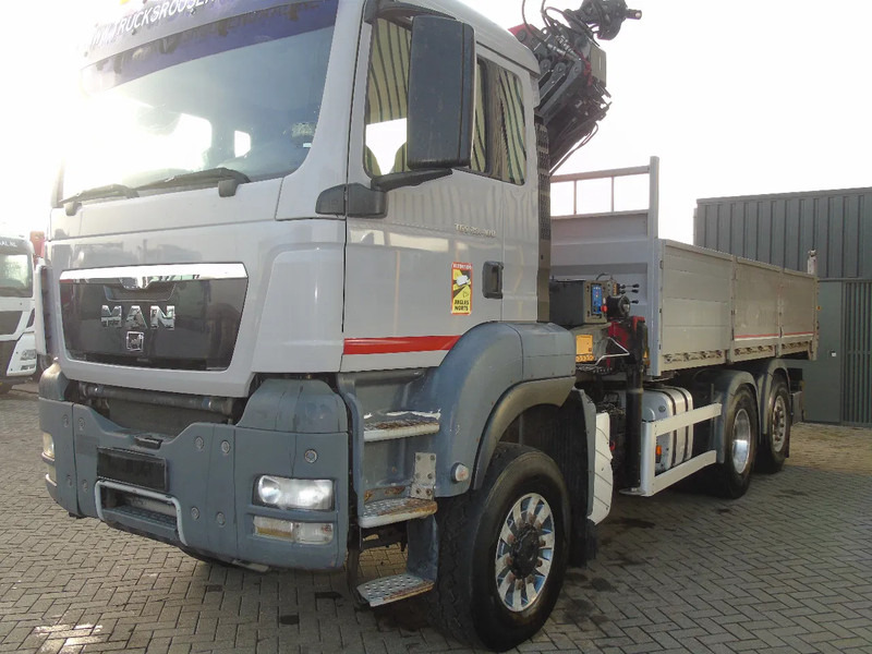 Tipper, Crane truck MAN TGS 28.400 + 6x4 front traction + HMF 2320 + tipper + MANUAL + REMOTE: picture 8