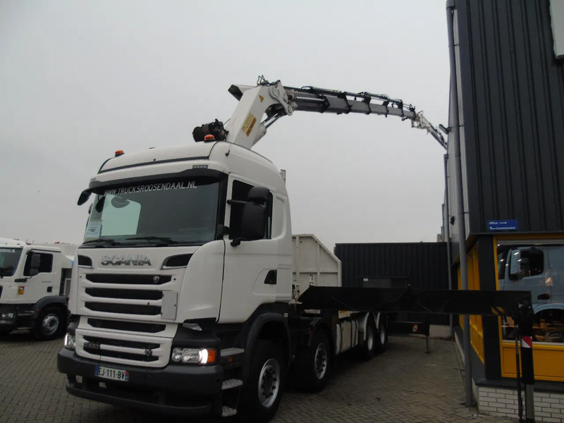 Scania R 520 V8 + PALFINGER 72002 6X + JIB 4X + WINCH + 8X4 + EURO 6 + REMOTE - Crane truck: picture 2 Scania R 520 V8 + PALFINGER 72002 6X + JIB 4X + WINCH + 8X4 + EURO 6 + REMOTE - Crane truck: picture 2