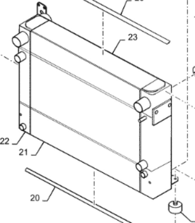 Case 47929005 - Oil cooler for Agricultural machinery: picture 1 Case 47929005 - Oil cooler for Agricultural machinery: picture 1