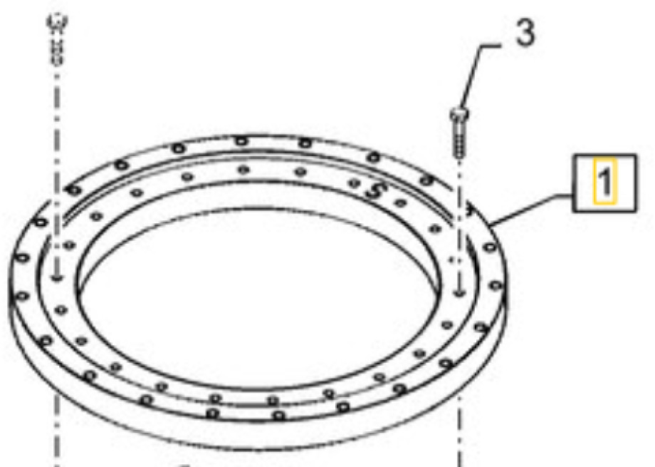 Case PX40F00008F1 - Slewing ring for Construction machinery: picture 1 Case PX40F00008F1 - Slewing ring for Construction machinery: picture 1