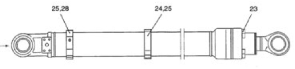 New Holland YX01V00005F7 - 87336534 - Hydraulic cylinder for Construction machinery: picture 2 New Holland YX01V00005F7 - 87336534 - Hydraulic cylinder for Construction machinery: picture 2