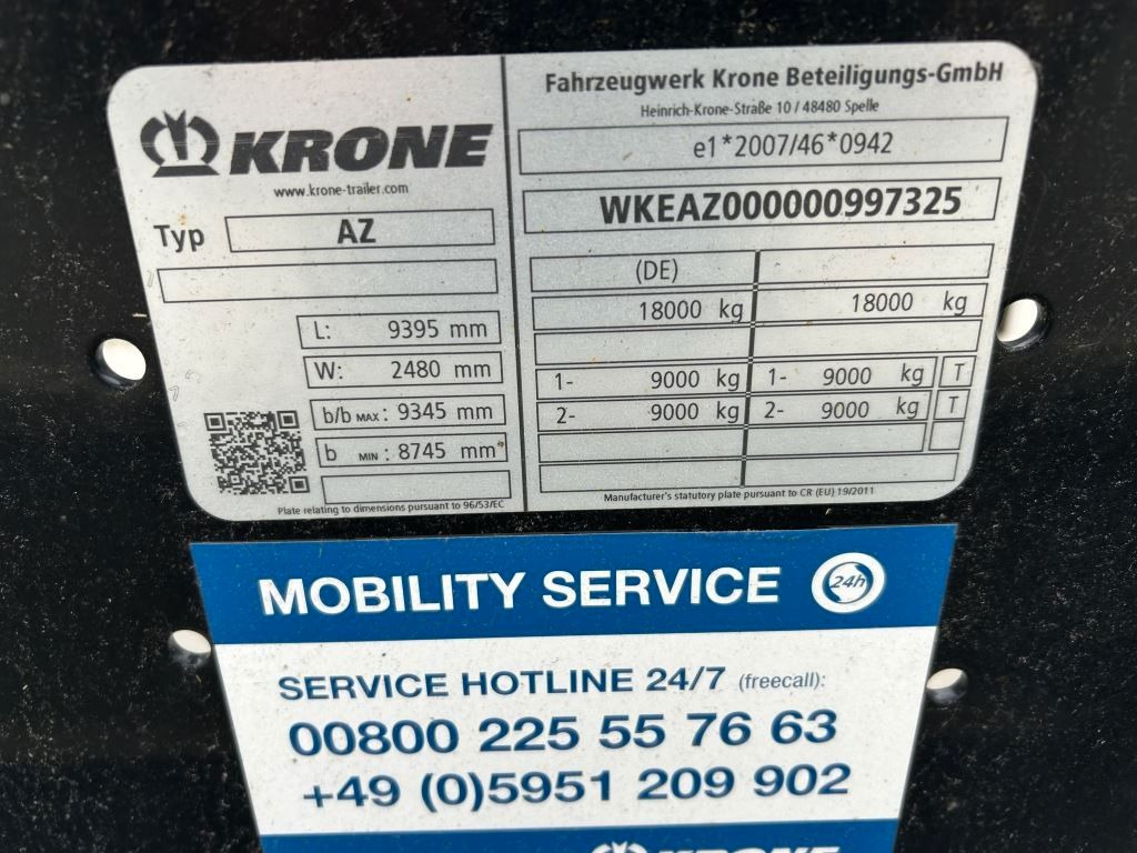 Krone 2 Achswechselfahrgestell, Typ: AZW 18 eL3B9 - Container transporter/ Swap body trailer: picture 4 Krone 2 Achswechselfahrgestell, Typ: AZW 18 eL3B9 - Container transporter/ Swap body trailer: picture 4