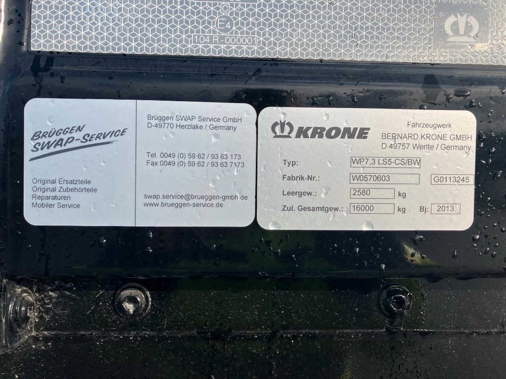 Curtainside swap body Krone Wechselbrücke Plane: picture 7 Curtainside swap body Krone Wechselbrücke Plane: picture 7