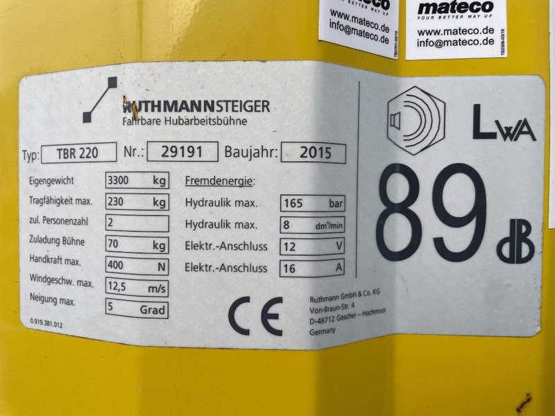 Ruthmann TBR 220 - Truck mounted aerial platform: picture 3 Ruthmann TBR 220 - Truck mounted aerial platform: picture 3