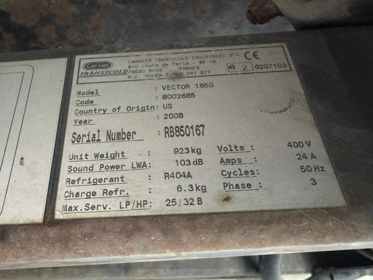 Chereau 2009 Vector 1850 – CBT223ER - Refrigerator semi-trailer: picture 5 Chereau 2009 Vector 1850 – CBT223ER - Refrigerator semi-trailer: picture 5