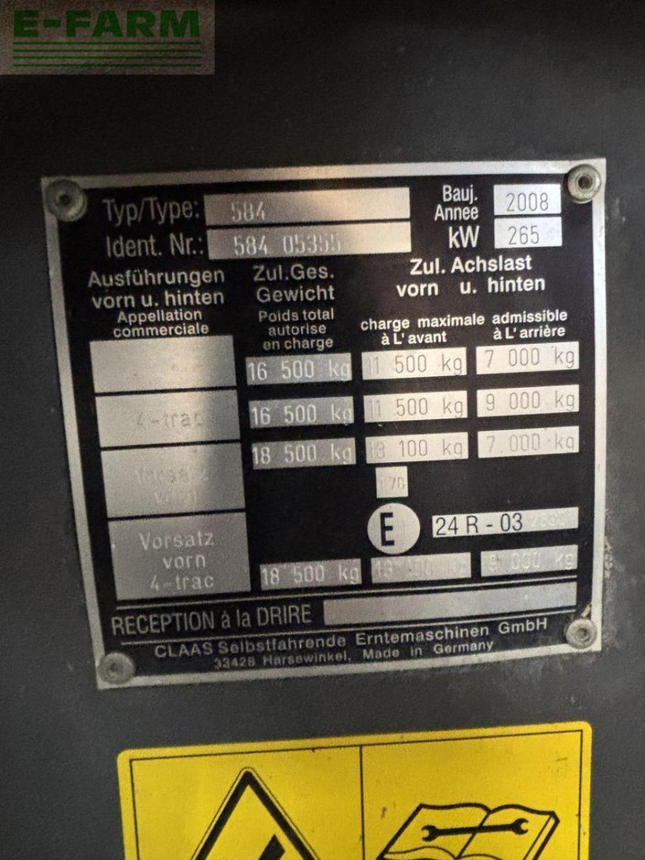 Combine harvester CLAAS lexion 560: picture 7