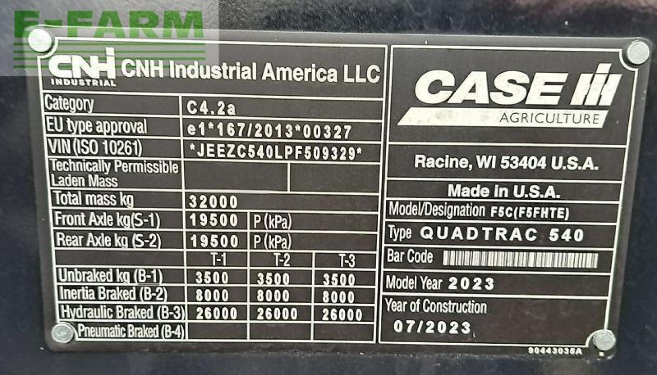 Farm tractor Case-IH quadtrac 540 cvx: picture 14