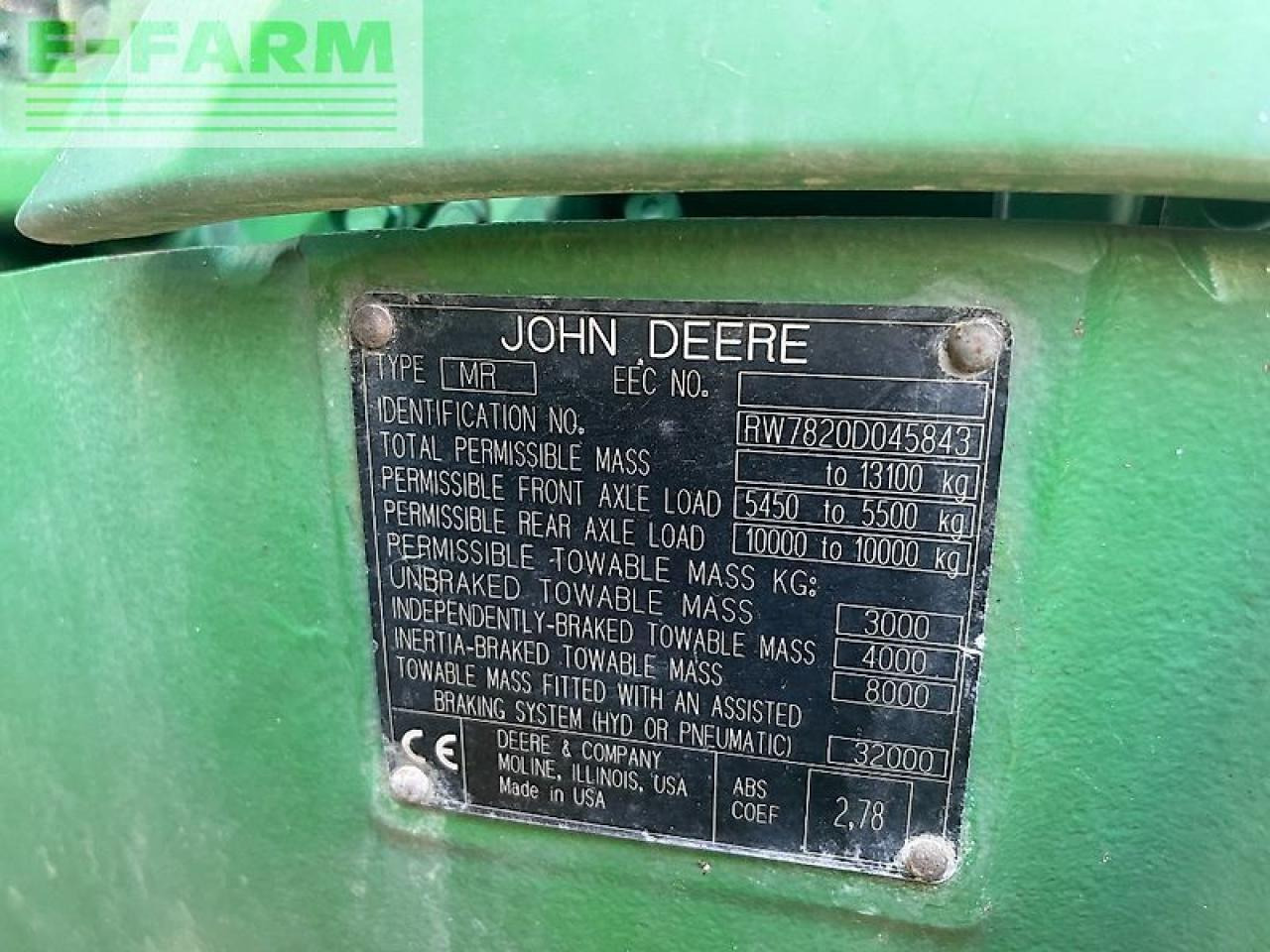John Deere 7820 allrad traktor - Farm tractor: picture 2 John Deere 7820 allrad traktor - Farm tractor: picture 2